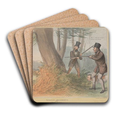 Vacation Amusements; Pheasant Shooting (Number I) by John Doyle Art Drink Coaster set
