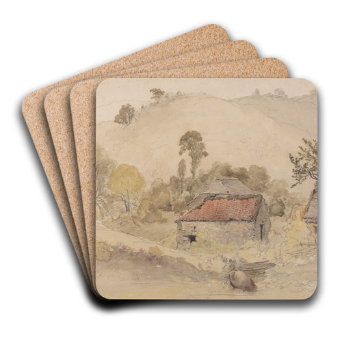 The Barns by Samuel Palmer Art Drink Coaster set