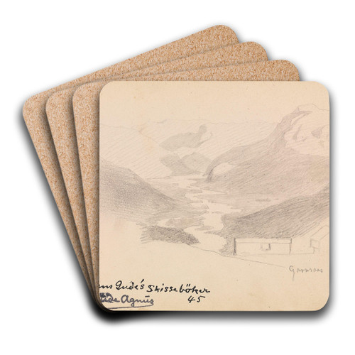 Fra Garnss by Hans Gude Art Drink Coaster set