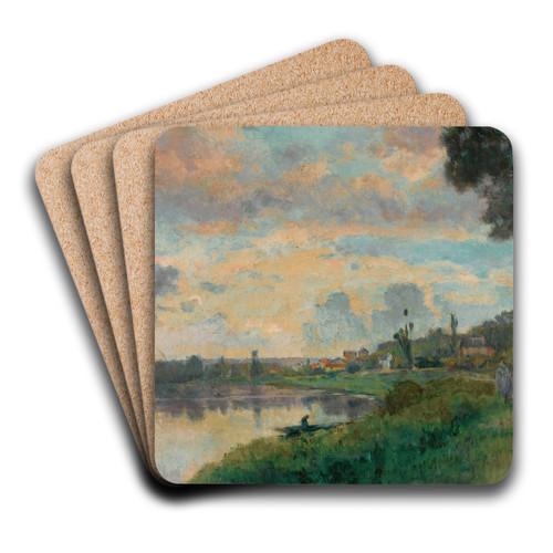Bords De Seine Aux Environs De Rouen by Albert Lebourg Art Drink Coaster set