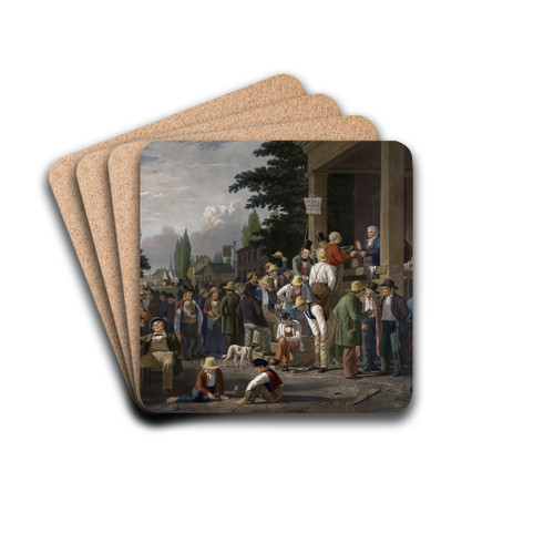 County Election by John Sartain Drink Coasters - set of 4 County Election by John Sartain Drink Coasters - set of 4