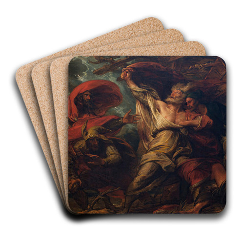 King Lear by Benjamin West Art Drink Coaster set