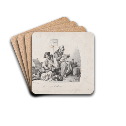 The Dog Shearer by Louis Lopold Boilly Drink Coasters - set of 4