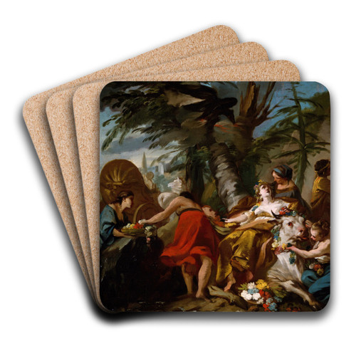 The Rape of Europa by Jean Baptiste Marie Pierre Art Drink Coaster set