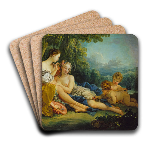 Pastoral Make-Up (La toillette pastorale) by Franois Boucher Art Drink Coaster set
