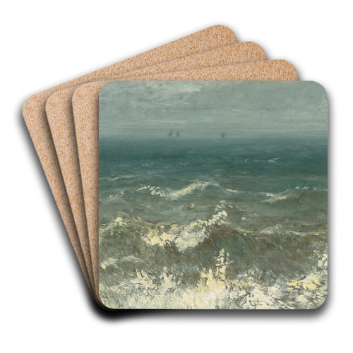 Pleine Mer by Jules Dupr Art Drink Coaster set