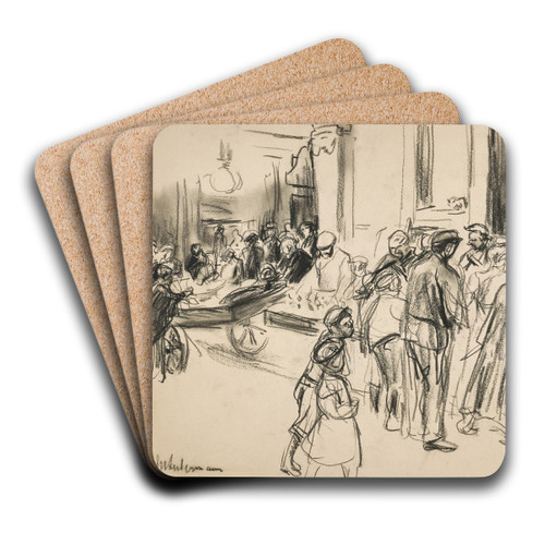 Straenszene (Street Scene) by Max Liebermann Art Drink Coaster set