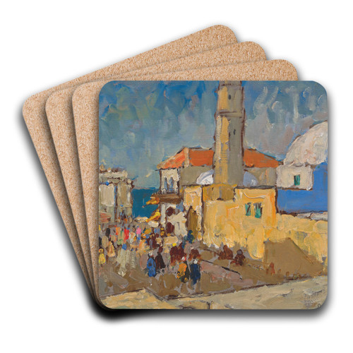 Mosque in Jaffa by Konstantin Ivanovich Gorbatov Art Drink Coaster set