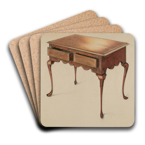 Rectangular Table by Ruth Bialostosky Art Drink Coaster set