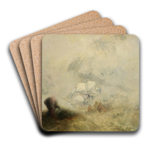 Whalers by Joseph Mallord William Turner Art Drink Coaster set