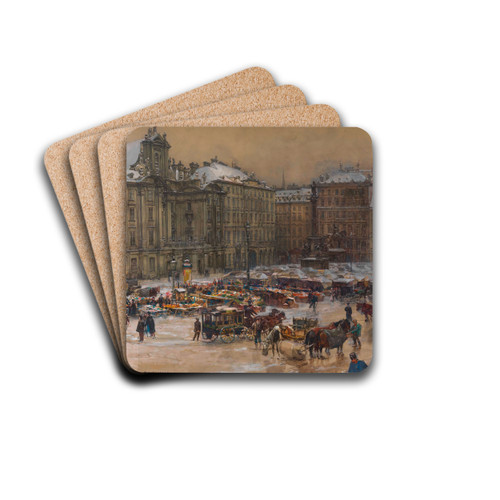 Am Hof (Christkindlmarkt) by Carl Pippich Drink Coasters - set of 4
