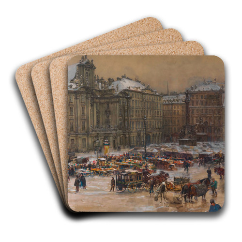 Am Hof (Christkindlmarkt) by Carl Pippich Art Drink Coaster set