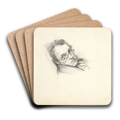 William Makepeace Thackeray by Frederic Leighton Art Drink Coaster set