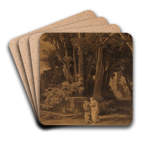 Die Austreibung der Hagar mit Ismael (1. Mose 21, 14) by Johann Wilhelm Schirmer Art Drink Coaster set Die Austreibung der Hagar mit Ismael (1. Mose 21, 14) by Johann Wilhelm Schirmer Art Drink Coaster set