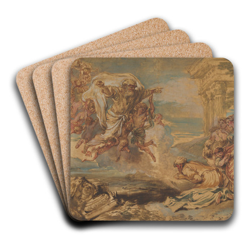 God the Father Appearing to Jacob by Giovanni Benedetto Castiglione Art Drink Coaster set