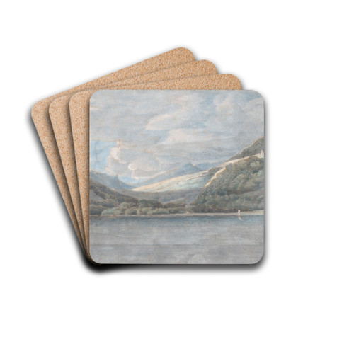 View of Lake Como by Francis Towne Drink Coasters - set of 4 View of Lake Como by Francis Towne Drink Coasters - set of 4