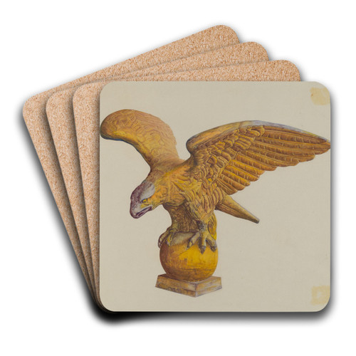 Metal Eagle by Zabelle Missirian Art Drink Coaster set