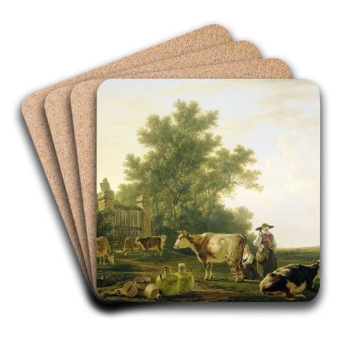 Milking Time by Jacob van Strij Art Drink Coaster set