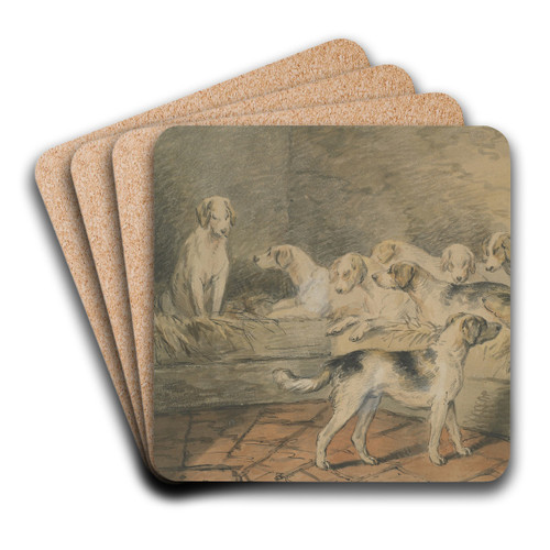 Dogs by James Ward Art Drink Coaster set
