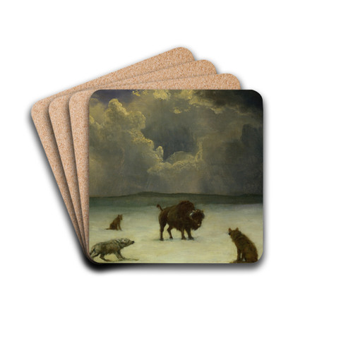 Trapped by Albert Bierstadt Drink Coasters - set of 4