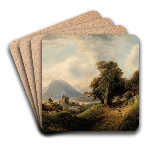 Shepherds Resting by Franz Barbarini Art Drink Coaster set
