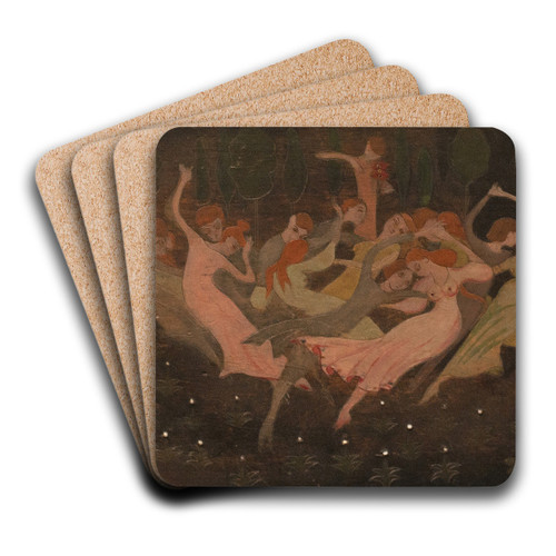 Dans by Ivar Arosenius Art Drink Coaster set