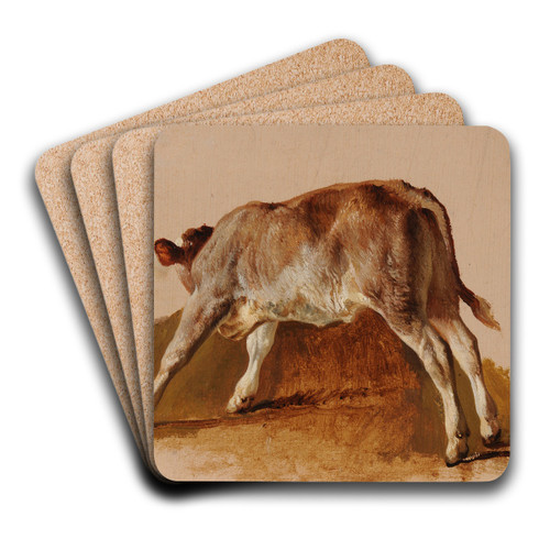 Jeune veau by Jacques-Raymond Brascassat Art Drink Coaster set