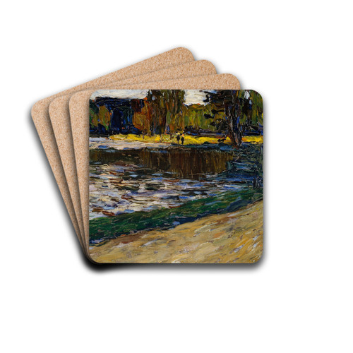 Munich - English Garden by Wassily Kandinsky Drink Coasters - set of 4