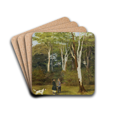 Selecting Trees for Felling by Jrgen Roed Drink Coasters - set of 4 Selecting Trees for Felling by Jrgen Roed Drink Coasters - set of 4