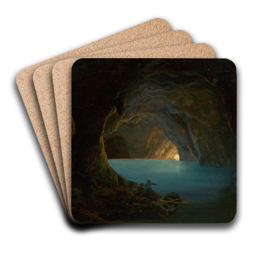 The Blue Grotto on Capri by Carl Friedrich Seiffert  Art Drink Coaster set