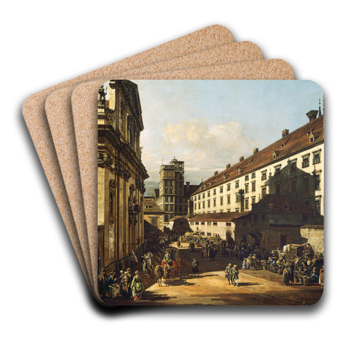 Vienna, Dominican Church by Canaletto Art Drink Coaster set