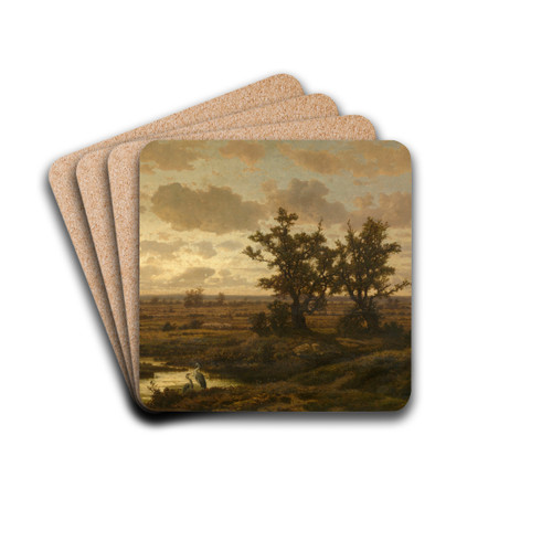 Fen in the Kempen by Jean Pierre Franois Lamorinire Drink Coasters - set of 4
