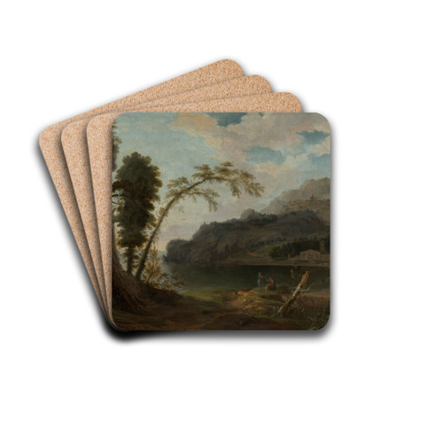Italienische Landschaft mit mythologischer Staffage by Jan Nickelen Drink Coasters - set of 4