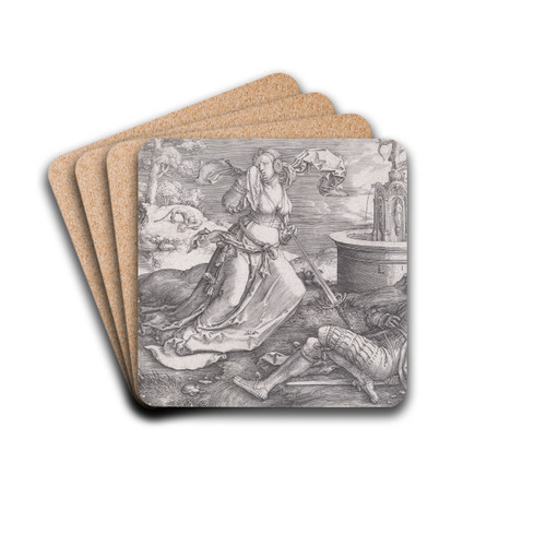 Pyramus and Thisbe by Lucas Van Leyden Drink Coasters - set of 4