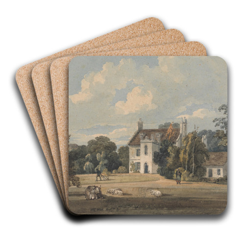 Chalfont Lodge, Buckinghamshire by Thomas Girtin Art Drink Coaster set