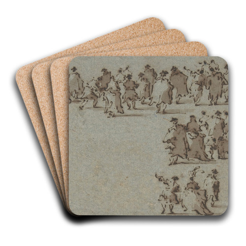Studies of Walking Figures by Francesco Guardi Art Drink Coaster set