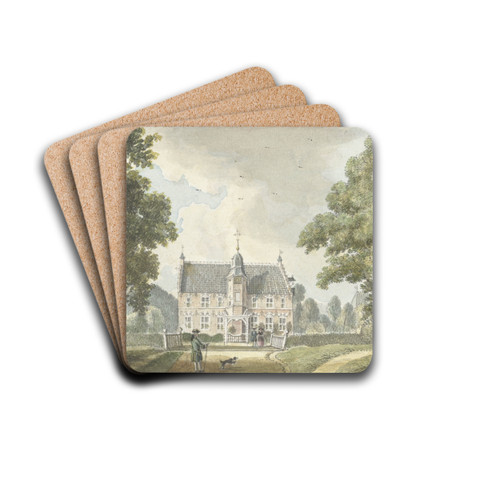 Het Huis Hunderen bij Twello by Jan de Beijer Drink Coasters - set of 4