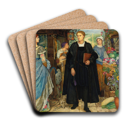 The Chance Meeting by Kate Elizabeth Bunce Art Drink Coaster set
