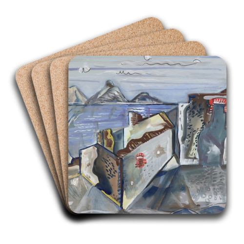 Ruins by Frances Hodgkins Art Drink Coaster set Ruins by Frances Hodgkins Art Drink Coaster set