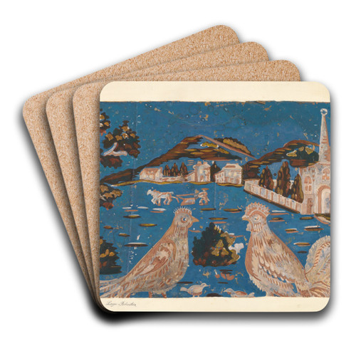 Bandbox by Lazar Rubinstein Art Drink Coaster set