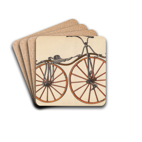 Bicycle by John Cutting Drink Coasters - set of 4 Bicycle by John Cutting Drink Coasters - set of 4