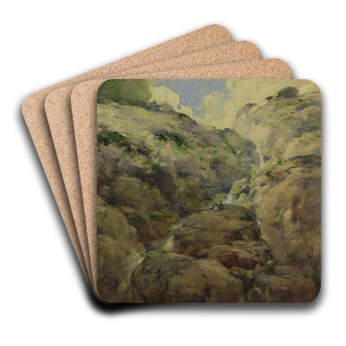 Mountain Gorge, Colorado by William Henry Holmes Art Drink Coaster set