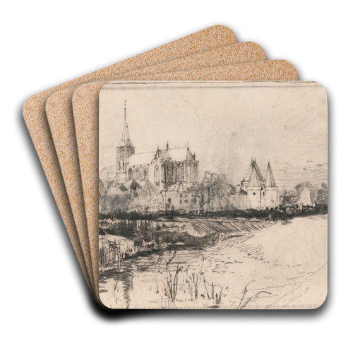 St. Osyth Church by Sir Frank Short Art Drink Coaster set St. Osyth Church by Sir Frank Short Art Drink Coaster set