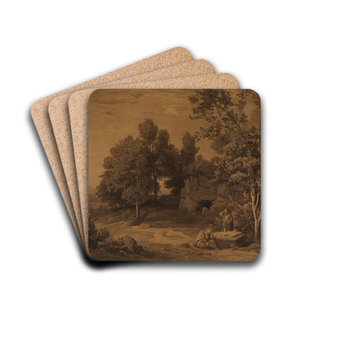 Klage um Sarahs Tod (1. Mose 23, 2) by Johann Wilhelm Schirmer Drink Coasters - set of 4 Klage um Sarahs Tod (1. Mose 23, 2) by Johann Wilhelm Schirmer Drink Coasters - set of 4