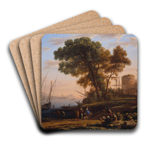 An Artist Studying from Nature by Claude Lorrain Art Drink Coaster set