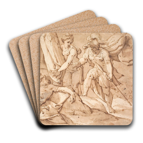 Jael and Sisera by Hans von Aachen Art Drink Coaster set