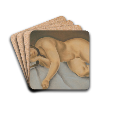 Lying female nude by Mikul Galanda Drink Coasters - set of 4