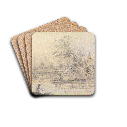 The Fisherman by John Varley Drink Coasters - set of 4