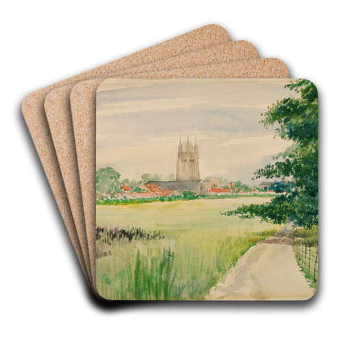 Wells Cathedral, England by Cass Gilbert Art Drink Coaster set