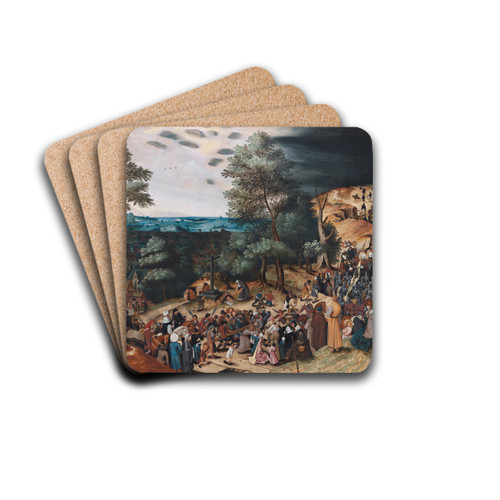 Christ on the Road to Calvary by Pieter Brueghel The Younger Drink Coasters - set of 4 Christ on the Road to Calvary by Pieter Brueghel The Younger Drink Coasters - set of 4
